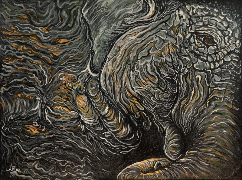 Waking Elephant by artist Doug LaRue